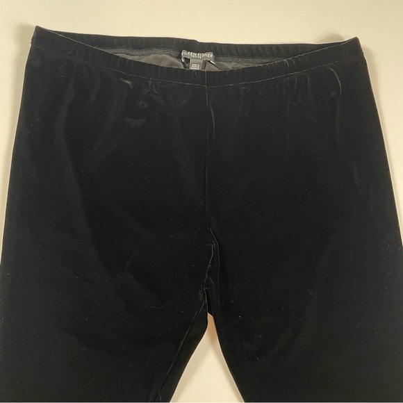Eileen Fisher Black Velvet Leggings – Petite Medium - Whimsigoth Fall Cozy - Picture 5 of 11